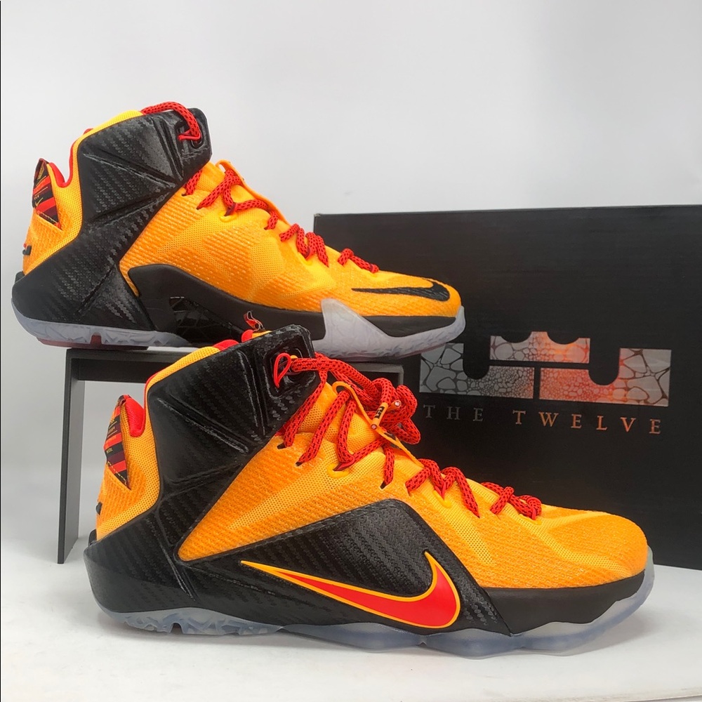 Nike Lebron XII 12 CLE Cleveland Bright Crimson 684593-830 Men’s Shoes -Size 8.5